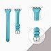 Secbolt Leather Compatible Apple Watch Band 42mm 44mm Iwatch Series 6 5 4 3 2 1 SE Slim Replacement Retro Wristband Strap Iwatch Stainless Steel Buckle, Teal