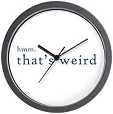 CafePress - hmm thats weird... Wall Clock - Unique Decorative 10" Wall Clock