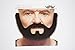 Mustaches Self Adhesive Fake Beard, Novelty, On Bail False Facial, Costume Accessory for Adults, Brown Color