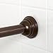 Zenna Home Decorative Curtain Tension Shower Rod, 44-72 Inches, Oil Rubbed Bronze