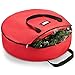 ZOBER Premium Christmas Wreath Storage Bag 30” - Dual-Zippered Storage Container & Durable Handles, Protect Artificial Wreaths - Holiday Xmas Bag Made of Tear-Proof 600D Oxford