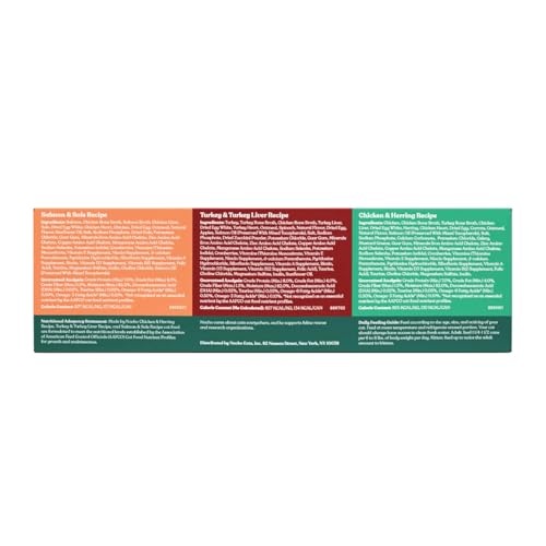 MADE BY NACHO PREMIUM MINCED WET CANNED CAT FOOD WITH HYDRATING BONE BROTH 5.5OZ (12 PACKS) (VARIETY PACK (TURKEY & TURKEY LIVER, CHICKEN & HERRING, AND SALMON & SOLE))