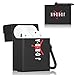 Joyleop(Black Shoebox) Compatible with Airpods 1/2 Case Cover, 3D Cute Luxury Funny Fun, Silicone Airpod Stylish Chic Character Keychain Skin, Girls Boys Teens Men,Cases for Air pods 1& 2