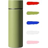 5 oz Mini Thermos Cute Water Bottle - Insulated Stainless Steel Bottle - Keeps Cold for 12 hours, Hot for 6 hours - Green