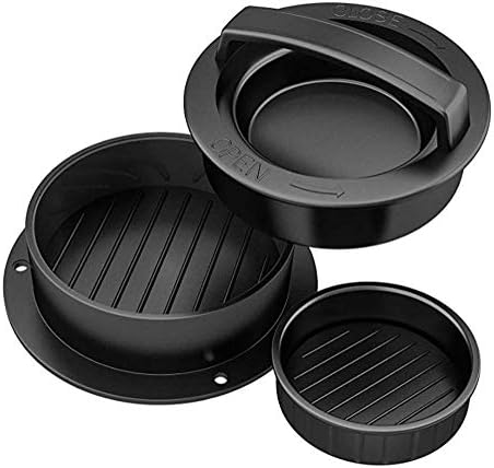 UPZHIJI 3-in-1 Stuffed Burger Press,Different Size Molds and Non Sticking Coating, Easy to Use,Works Best for Stuffed Burgers, Sliders, Regular Beef Burger, Essential Kitchen & Grilling Accessories