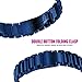 Shangpule Compatible for Gear S3 Bands, Galaxy Watch 3 45mm Band Galaxy Watch 46mm Bands, 22mm Stainless Steel Metal Replacement Strap Bracelet (Blue)