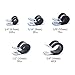 Hilitchi 47-Pcs Zinc Plated Steel Rubber Insulated Clamp Assortment Kit - 1/4~5/8 inch (6.5mm - 16mm)