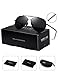 WELUK Aviator Sunglasses for Men Polarized Large Metal Frame - UV 400 Protection 63mm Black Lens