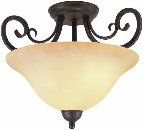 Trans Globe Lighting 6523 ABZ Indoor Laredo 14.5" Semiflush, Antique Bronze