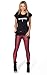 Ensasa Women's Fashion Digital Print Black Red Scottish Plaids Spandex Leggings