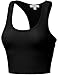 FPT Womens Basic Sleeveless Racerback Crop Tank Top BLACK M