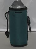 Water Bottle cooler with Drawstring & Clip, Dark Green