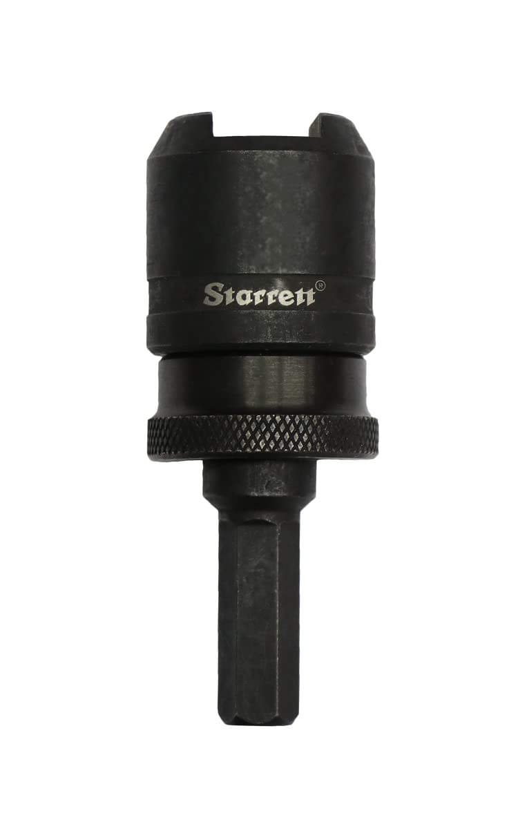 Starrett Holesaw Arbor Adaptor - A6 Kwik-Change Chuck Hex Shank For 14-30mm Hole Saws - Quick Change Steel Mandrel