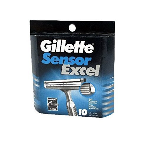 Gillett sensor excel refill blade cartridges, 10 ct.