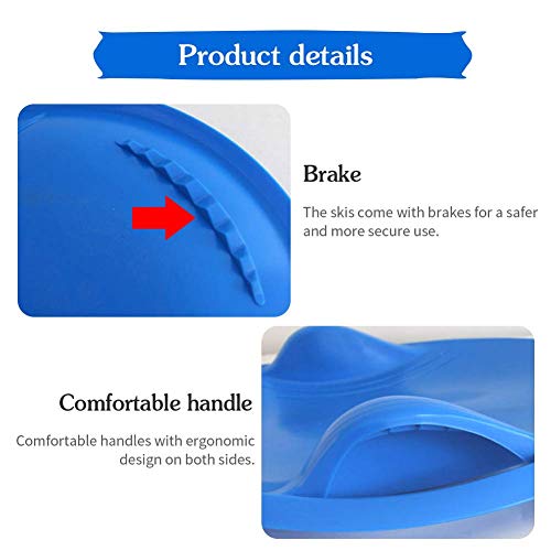 HLovebuy Sleigh Snow Sled, Children's Snow Saucer Sleds Tube Skiing Tools, Plastic Toboggan Snow Sled with Pull Rope for Kids Adult Grass Skiing/Sand Boarding/Skiing