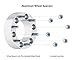 RockTrix - 2 inch (50mm) Silver Wheel Spacers (6x139.7 to 6x139.7, 108mm Bore, 12x1.25 Studs) Compatible with Infiniti QX4 QX56 Nissan Armada Frontier Pathfinder Titan Xterra - 6x5.5 4pcs