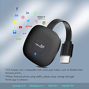 YEHUA Wireless Display Dongle 4K Wireless HDMI Adpater Supporto Display WiFi Supporto Miracast Airplay DLNA per Android… - immagine 3