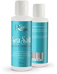 Piercing Solution After Care Sea Salt Tea Tree Solution 4oz, Sealed Ready to Use. Safely Clean, Maintain, Disinfect & Heal New and Existing Piercings.