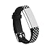 I-SMILE Newest Replacement Wristband with Secure Clasps for Fitbit Alta Only(No Tracker, Replacement Bands Only) (Black with White Dots)
