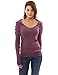 PattyBoutik Women's Raglan Lace Up Shoulder Hoodie (Heather Magenta M)