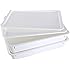 GSM Brands Pizza Dough Proofing Box - Stackable Commercial Quality Trays with Covers (17.25 x 13 Inches) - 2 Trays and 2 Cove