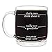 Don't Even Think About It Funny Glass Coffee Mugs for Mornings -13 Oz - Go Away Until I've Had My Caffeine Mug - The Gift for Coffee Lovers.
