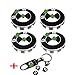 Toolacc Set of 4 - Wheel Center Caps Emblem Fit for BM W, 68mm Rim Center Hub Caps for BM W 1 3 5 6 7 X Z Series + Set of 4 Tire Valve Covers for BM W All Models(Black and White)