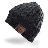Onedayshop Unisex Wireless Beanie Knitted Winter Warm Music Hat with Built in Stereo Headphone Speaker (Black)