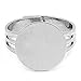 Housweety 10PCs Rings Base Blank Findings Adjustable Disk Round Silver Tone 18mm(US 7.5)