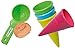 Spielstabil Ice Cream Duo Play Set with 4 Plastic Cones and 1 Scoop Mold for Use in The Sand or with Real Food (Made in Germany)