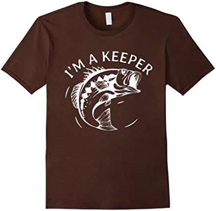 Men's I'm A Keeper - Fishing Fisherman Catch Fish T Shirt Large Brown