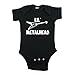 Crazy Baby Clothing LIL' Metal Head Short Sleeve One Piece Baby Bodysuit In Color 6M, Black