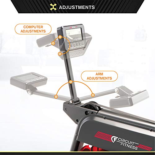 CIRCUIT FITNESS Circuit Fitness Water Rowing Machine 300 lb. Max