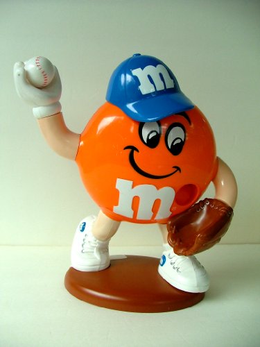 M&ms M&m Candy Dispenser (Loose, No Package) : Orange M&m Baseball