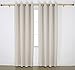 Deconovo Grommet Top Blackout Curtains Thermal Insulated Window Curtains Room Darkening Curtains for Bedroom 52W x 84L Inch Light Beige 2 Panels