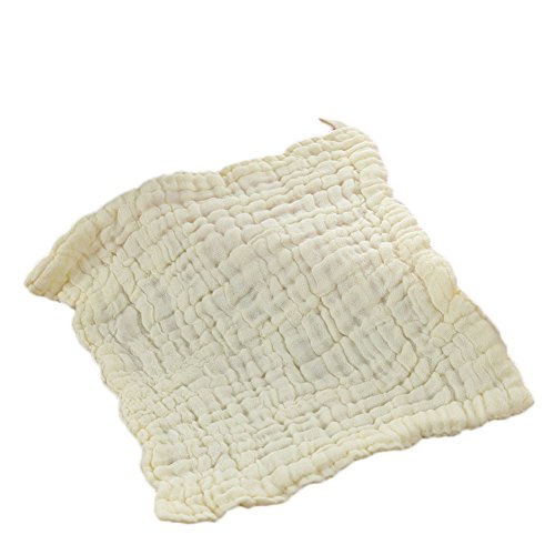 Hosaire Baby Muslin Washcloths Bath Towels- Super Water Absorbent Cotton Baby Wipes Face Towel for the Newborn, Care for babys Sensitive Skin, Perfect for Shower Gift Yellow
