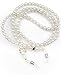 ALL in ONE Off White Acrylic Pearl Beads Eyeglass Sunglass Retainer Necklace Chain with Eyeglass Bag and Cleaning Cloth (KIT1)