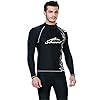 Sbart-Men-Wetsuit-Top-with-Golden-and-White-Pattern-for-Swimming-and-Diving-Black
