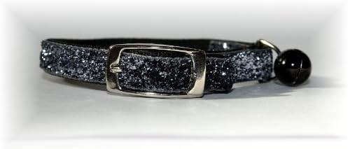 Moon Doggy Designs Little Black Dress Glitter Glamour Safety Cat Collar 12 inch