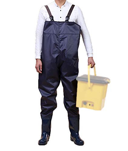 Zelen Chest Waders Breathable Waders Fishing Hunting Neoprene Chest Waders with Boots for Men Shin Guard Boots Stockingfoot Wading Waterproof Lightweight Pants9# Shoes10#