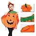 AMOR Pumpkin Costume Suit Unisex Cute Halloween Cosplay Costume Party Clothes for Kids April Fools Day Jokes