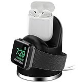 OLEBR Apple Watch Stand Apple Watch Charging Stand iWatch Charging Docks for Apple Watch Series 3/2/1/ Airpods and iPhone X/8/8Plus/7/7 Plus /6S /6S Plus/-BLACK