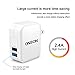 ONSON USB Charger,4.8A 24W Dual USB Portable Travel Wall Charger Adapter with Foldable Plug + 10FT Long Micro USB Cable Android Charging Cord for Samsung Galaxy S7 Edge/S6 Edge/S5/S4/Note 5