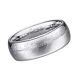 Blue dream 8mm Silver Tungsten Carbide Ring Lord of The Rings High Polished Domed Wedding Bands Size 6-13
