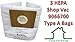 CASA VACUUMS replacement for Shop-Vac Type A HEPA FILTRATION Bags, compatible to 9066700 1.5-Gallon All Around Collection Bag, 3-Pack