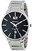 Armitron Men's 20/4914BKSV Stainless Steel Silver-Tone Calendar Window Bracelet Watch