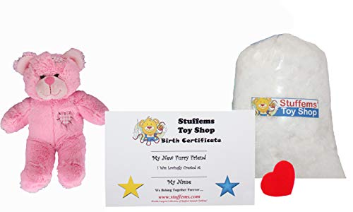 Blueweenly DIY Stuffed Bear Gift Kit – 40-Piece Set With 10 Velvet Bears, T-Shirts, Watercolor Pens & Cards