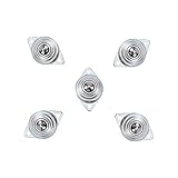 Set of 5 Furniture Trolley Screw Mounted Round Ball Bearing Swivel Caster Work Rollers Ball Transfer Bearing, 33 lbs Load Capacity