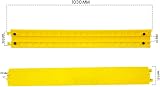 Berry 2x Yellow Plastic Cable Protector 100cm Floor Wire Ramp 40x13mm Channel view 2