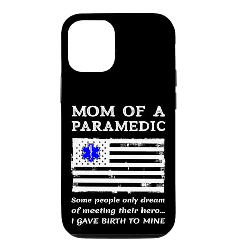 Proud Paramedic Mom Mother USA Flag Medical Symbol EMS EMT Case for iPhone 12/1…